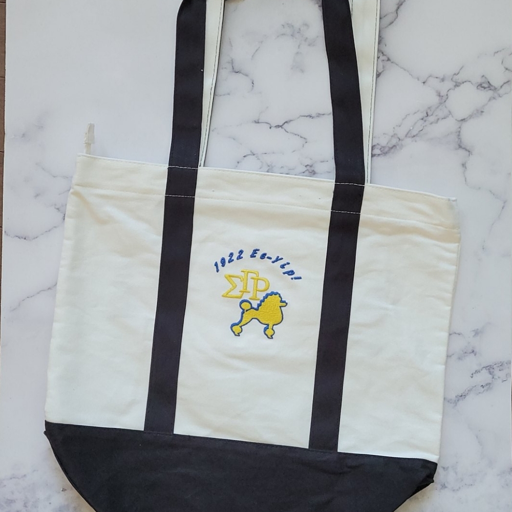 NWOT Custom Embroidered Sigma Gamma Rho SGRho Tote